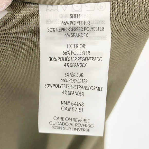 CALVIN KLEIN Women Trousers 22W Green Mid-Rise Pull-On Slim Straight Pants NWT - Picture 10 of 13